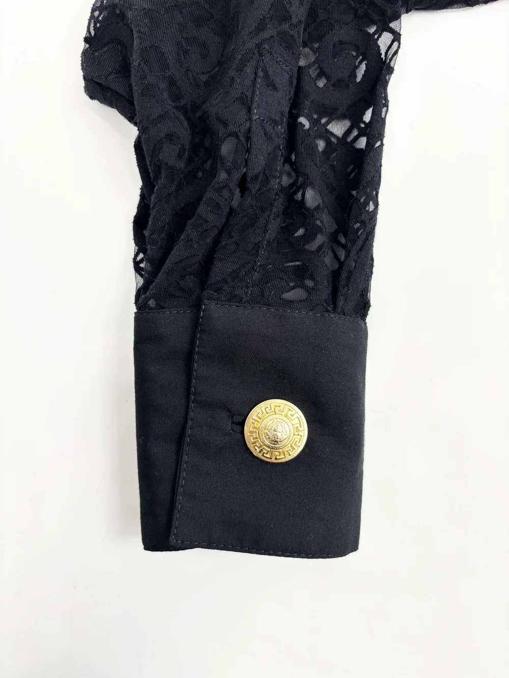 Gianni Versace 90s sheer silk shirt — JAMES VELORIA